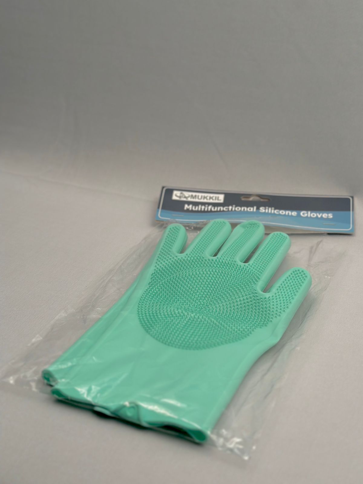 Silicone Dishwashing Cleaning Gloves with Scrubber   ( BUY 1 PAIR GET 1 PAIR FREE )